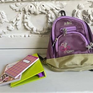 ** AMERICAN GIRL BACKPACK AND BOOKS**